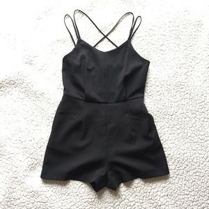 Strappy Black Romper